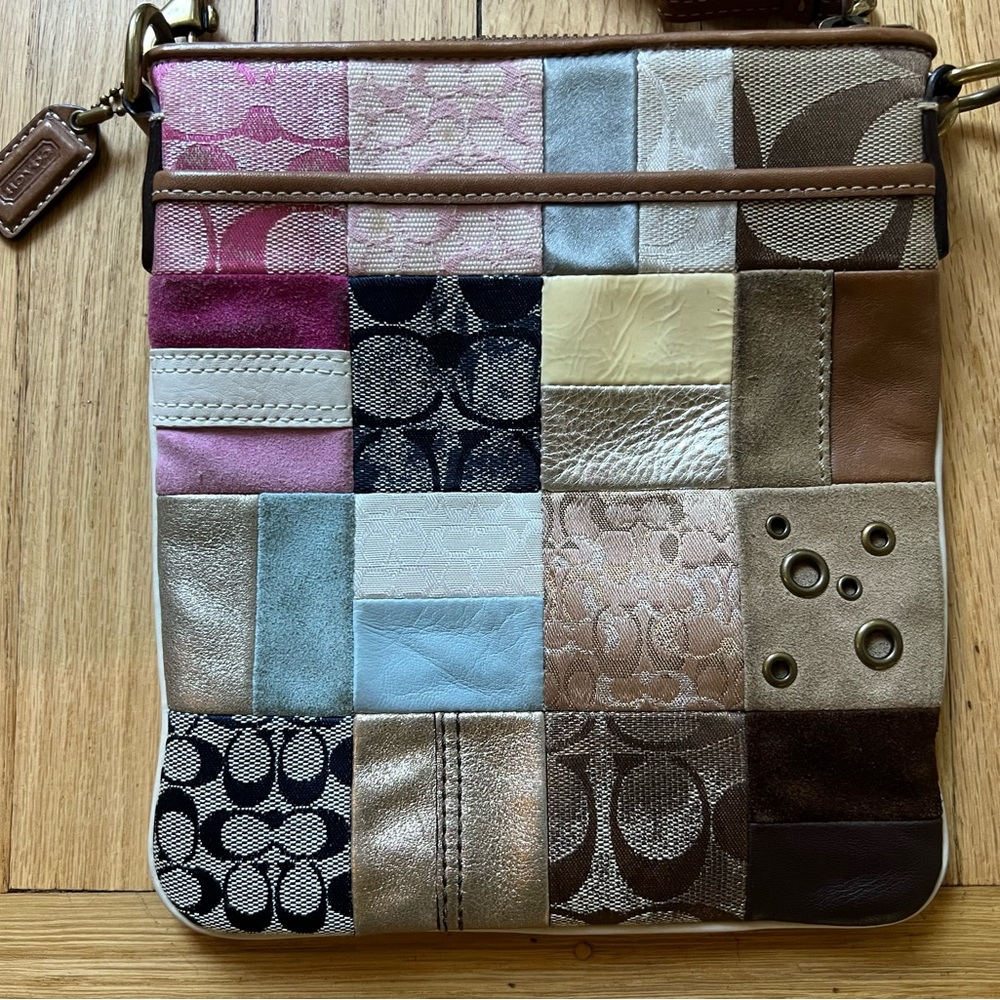 Coach Multicolor Patchwork Crossbody Handbag/Purs… - image 4